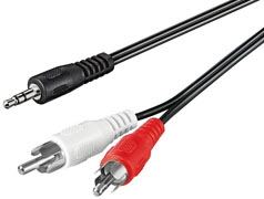 AV-kabel 2xRCA till 3,5mm